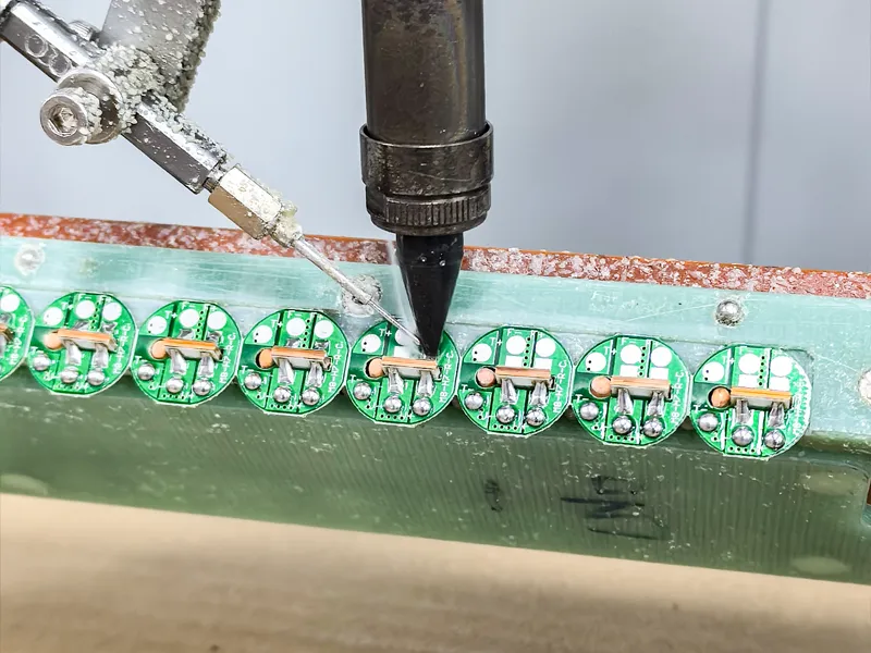 Precision soldering of automotive LED lights