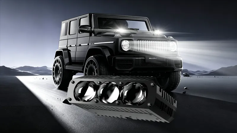 T300 dual color LED spotlight for motorcycle and off road