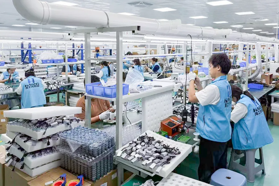 HAIZG factory tour video thumbnail showing production lines