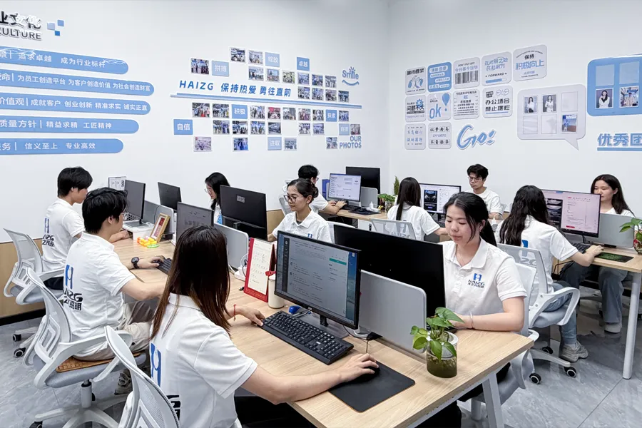 HAIZG office and international trade team working in Guangzhou Tianhe headquarters